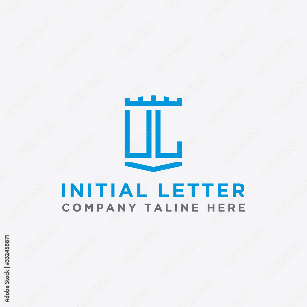 logo design inspiration for companies from the initial letters of the UL logo icon. -Vector