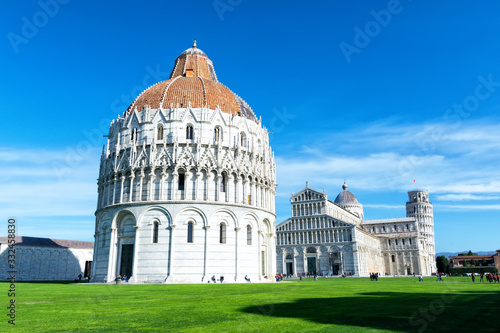 The main tourist attraction of Italy - the Leaning Tower of Pisa on the Square of Miracles © Andrii Marushchynets