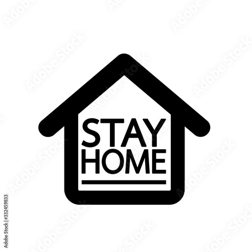 Stay home stay safe  quote vector illustration Coronavirus Covid-19 awareness