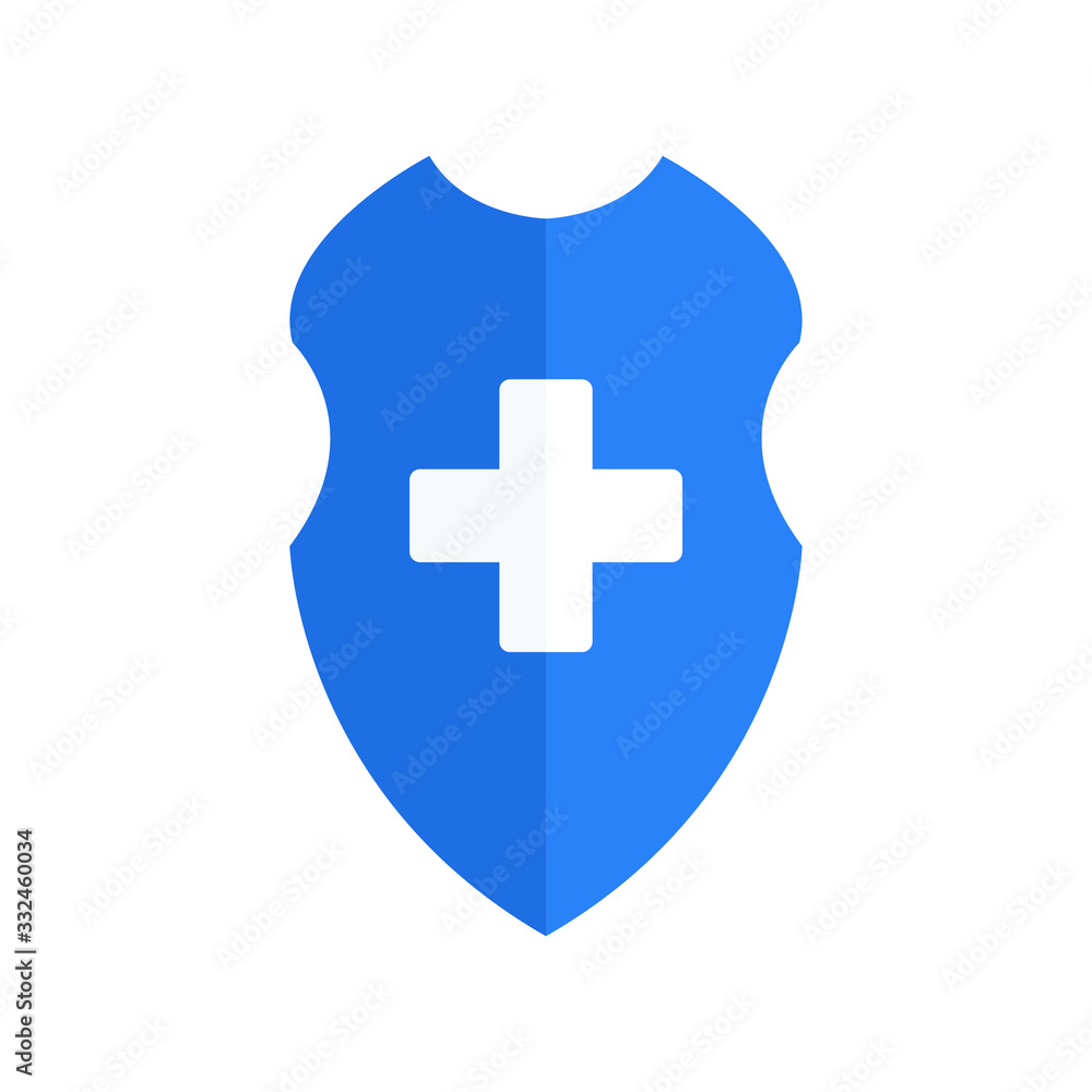 Medical shield icon. Medical protection sign Medical shield icon. Medical protection sign