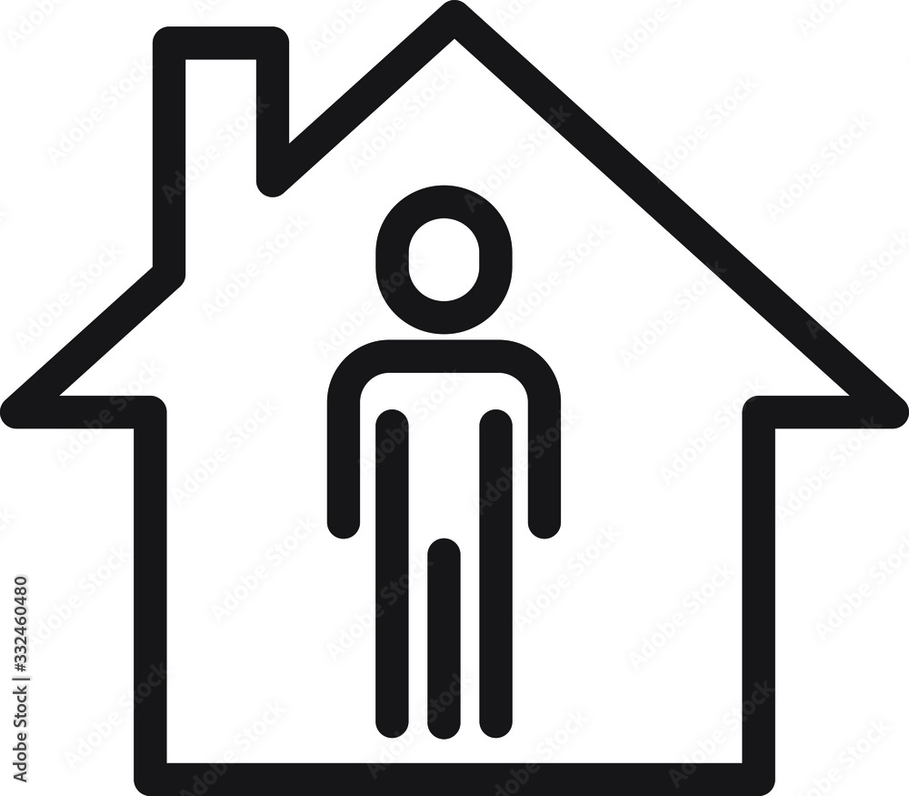 Stay at home, vector illustration Stay at home, vector illustration