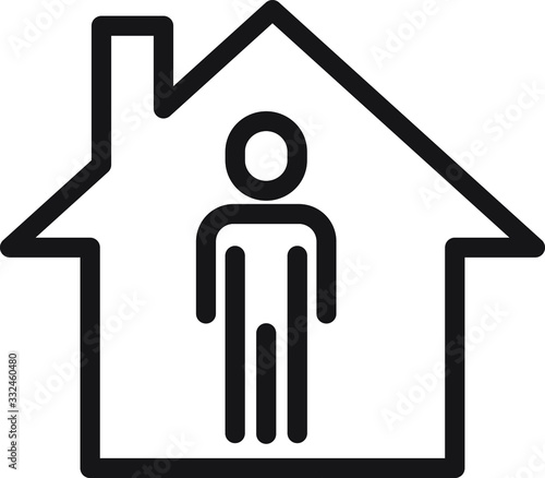 Stay at home, vector illustration