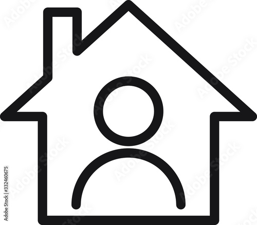 Stay at home, vector illustration