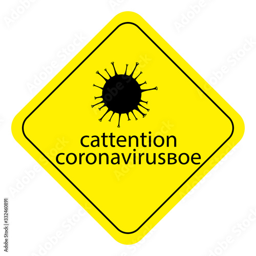 attention sign plate. 