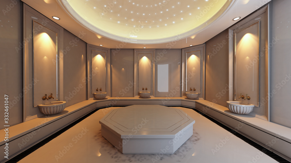 Turkish Hamam, bath modern concept design Stock Illustration Adobe Stock
