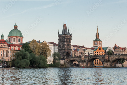 A view of the river, and the Charles bridge.
