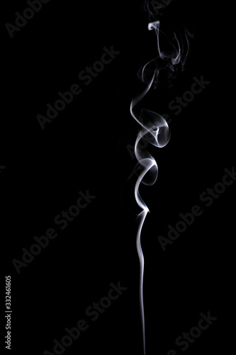 white smoke with black background