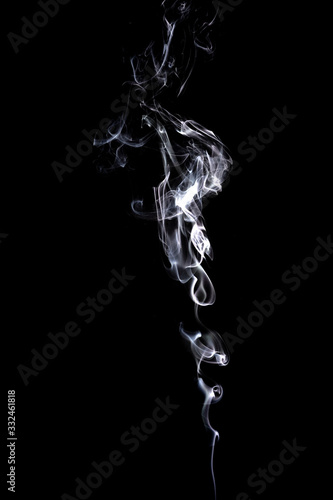 white smoke with black background
