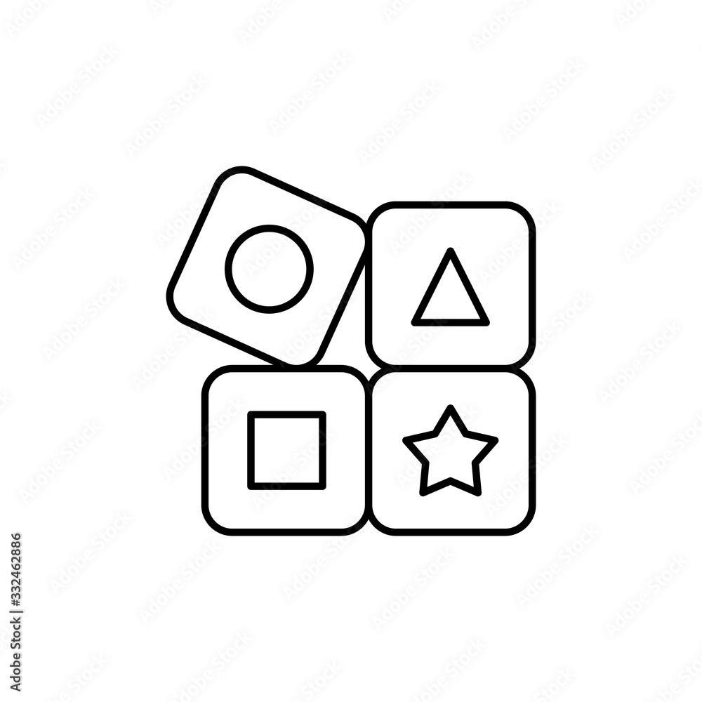 Shapes, baby icon. Simple line, outline vector elements of child for ui and ux, website or mobile application Shapes, baby icon. Simple line, outline vector elements of child for ui and ux, website or mobile application