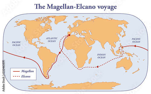 The route of the Magellan-Elcano expedition photo