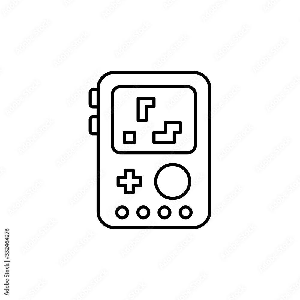 Game console, toy icon. Simple line, outline vector elements of child for ui and ux, website or mobile application Game console, toy icon. Simple line, outline vector elements of child for ui and ux, website or mobile application