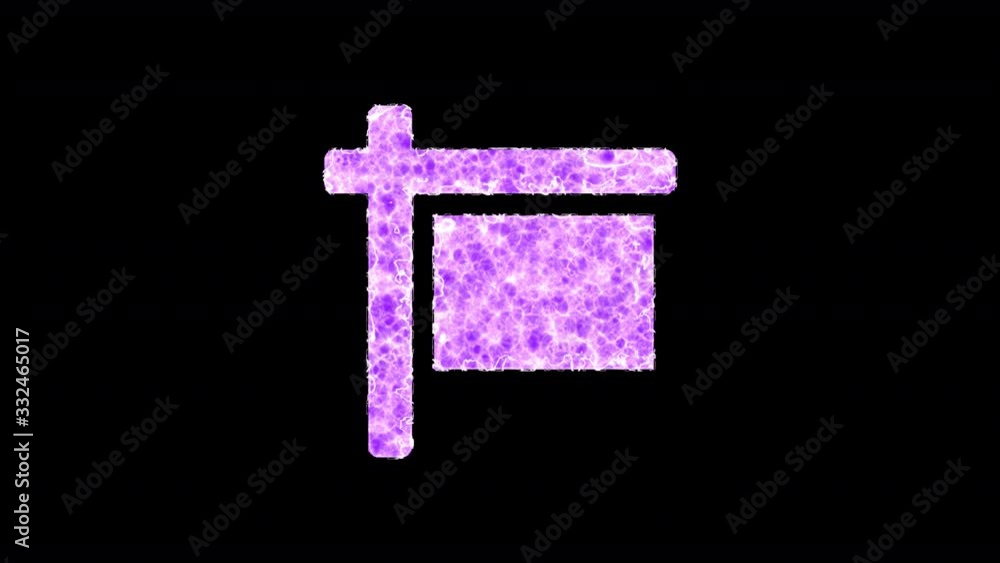 Symbol sign shimmers in three colors: Purple, Green, Pink. In - Out loop. Alpha channel Premultiplied - Matted with color black Symbol sign shimmers in three colors: Purple, Green, Pink. In - Out loop. Alpha channel Premultiplied - Matted with color black
