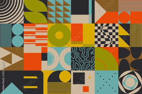 Retro Future Abstract Vector Pattern