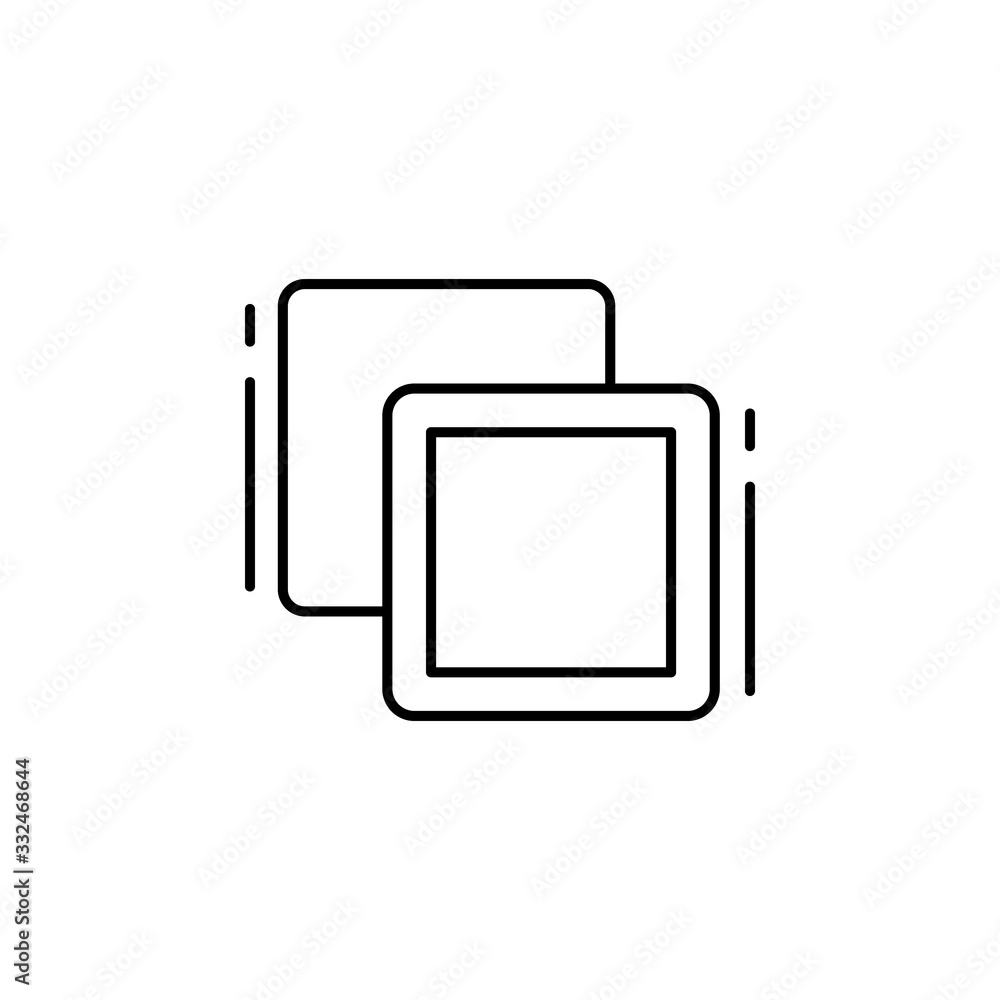 Square icon. Simple line, outline vector elements of design tools for ui and ux, website or mobile application Square icon. Simple line, outline vector elements of design tools for ui and ux, website or mobile application