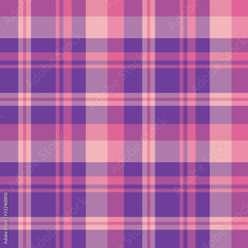 Seamless pattern in exquisite bright violet and pink colors for plaid, fabric, textile, clothes, tablecloth and other things. Vector image.