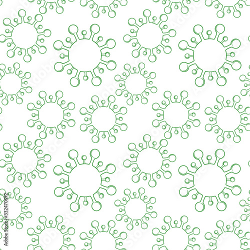 Corona virus pattern on a white background. Vector