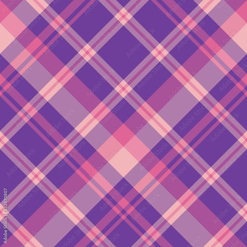 Seamless pattern in exquisite bright violet and pink colors for plaid, fabric, textile, clothes, tablecloth and other things. Vector image. 2 Seamless pattern in exquisite bright violet and pink colors for plaid, fabric, textile, clothes, tablecloth and other things. Vector image. 2