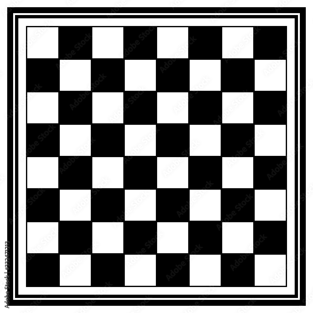 Fototapeta premium Chess board in unusual frame. Flat style stock vector