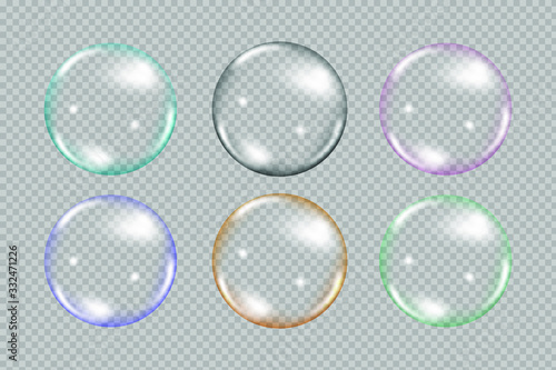 Realistic blue underwater air bubbles on white background. Effervescent drink.Soda pop. Bubbles in a liquid, sea, lake, ocean.Undersea vector texture.