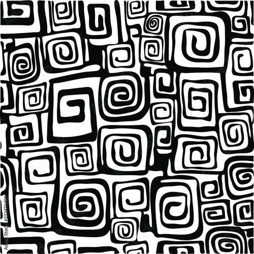 Vector pattern meanders, squares. Textiles, wallpaper, wrapping paper.