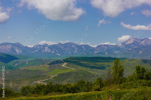 landscape with mountains and blue sky © Roman