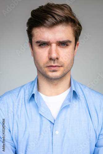 young positive man isolated