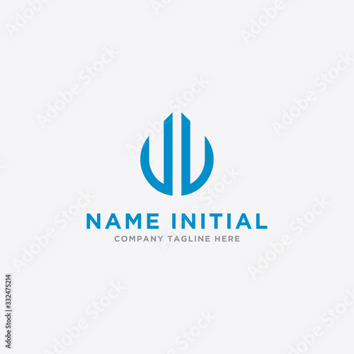 logo design inspiration for companies from the initial letters of the VV logo icon. -Vector