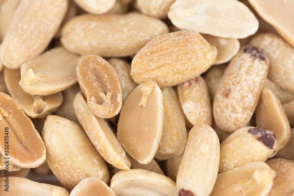 Fresh tasty peanuts isolated on the white background Fresh tasty peanuts isolated on the white background