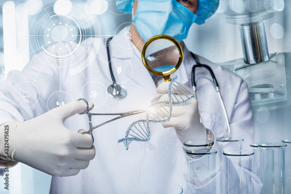 The concept of the study of DNA research. The concept of the study of DNA research.