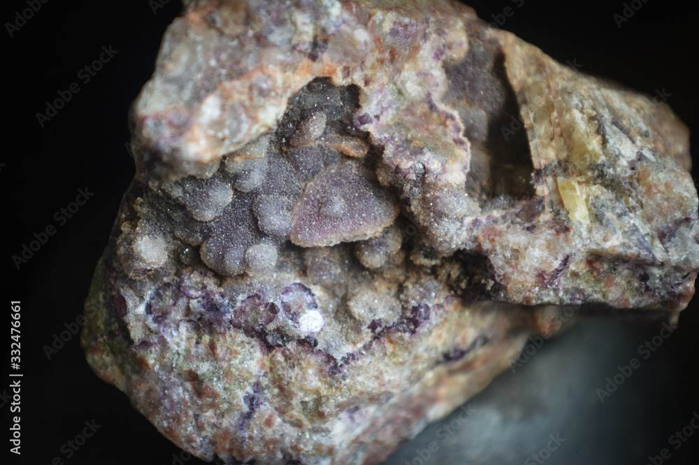 fluorite stone on black background fluorite stone on black background