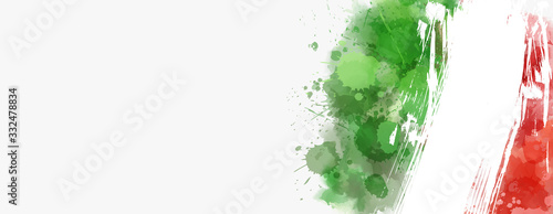 Banner with grunge Italy flag