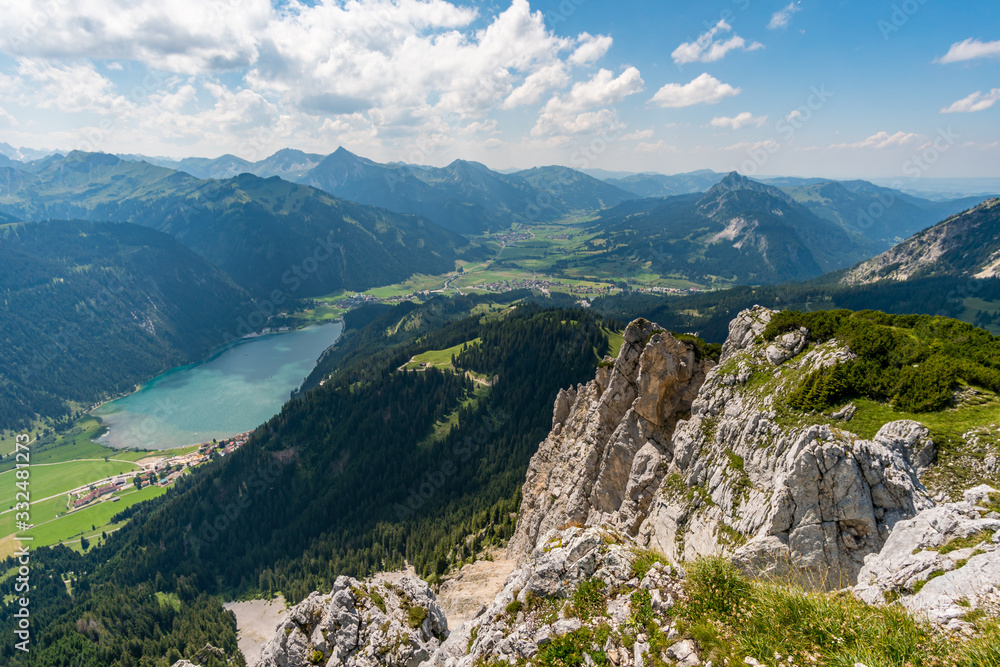 Fototapeta premium Hiking and climbing in the Tannheimer Tal