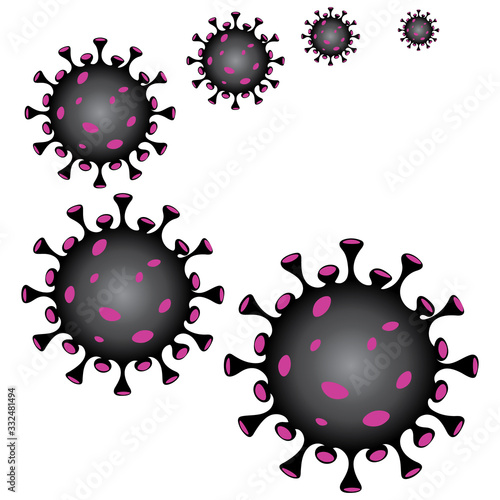 Corona Virus. Infection Desease.vector of corona virus in wuhan,corona infection. 2019-nvoc virus.corona microbe.