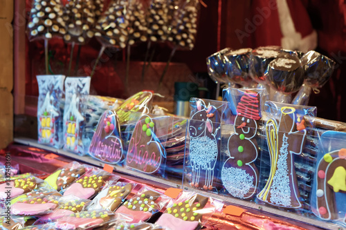 Gingerbread souvenirs at the european Christmas market
