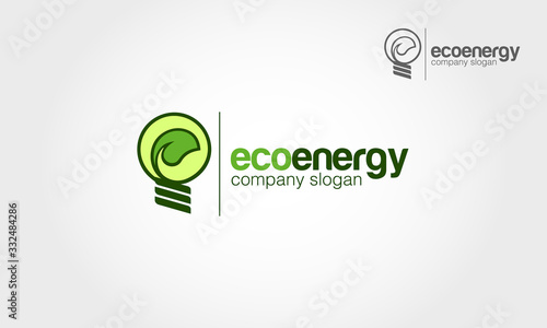 Eco Energy Vector Logo Template. A clean modern symbol for future logo Eco Friendly energy companies.