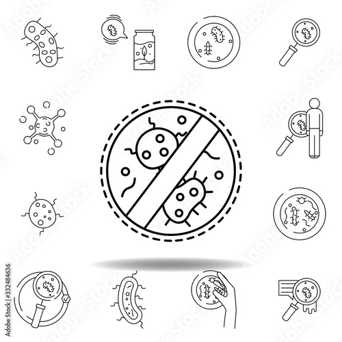 virus germs medicine line icon. element of bacterium virus illustration icons. signs symbols can be used for web logo mobile app UI UX