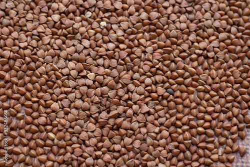 buckwheat. fresh buckwheat. dry buckwheat background. buckwheat texture