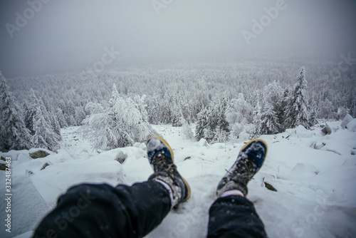 Winter forest of Southern Ural photo