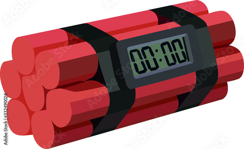 explosive device realistic vector illustration