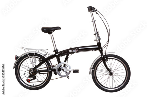 detachable urban bicycle on isolated white background