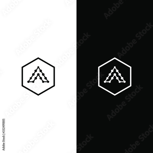 Initial letter A logo vector design template