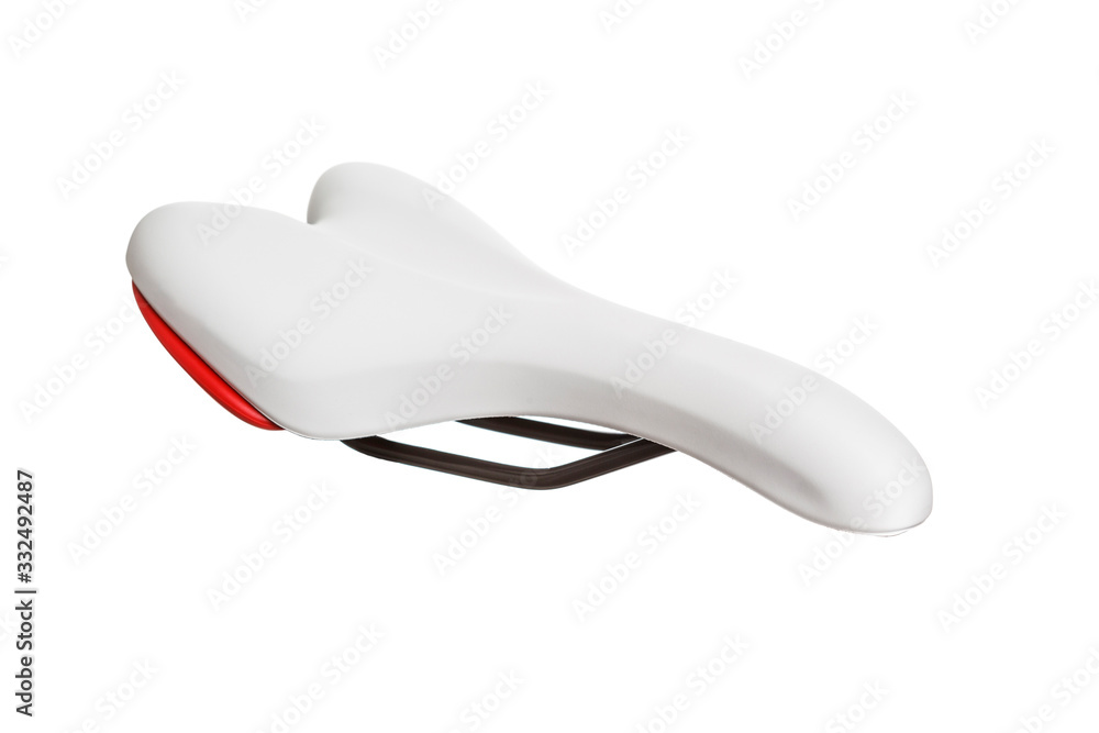 Fototapeta premium High quality bicycle saddle on isolated white background