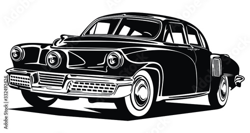 Classic vintage retro car design