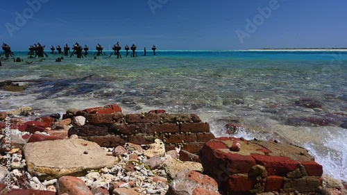 Brick Ruins Along Coast of Dry Tortugas National Park photo