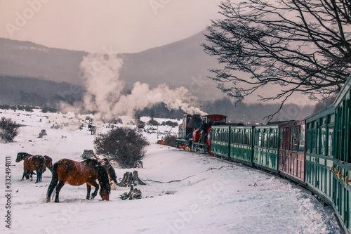 End of the World Train in Winter