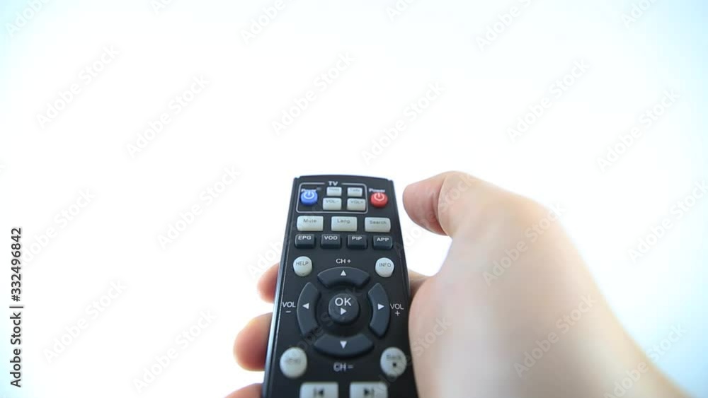 Turning on a TV with a remote control Turning on a TV with a remote control