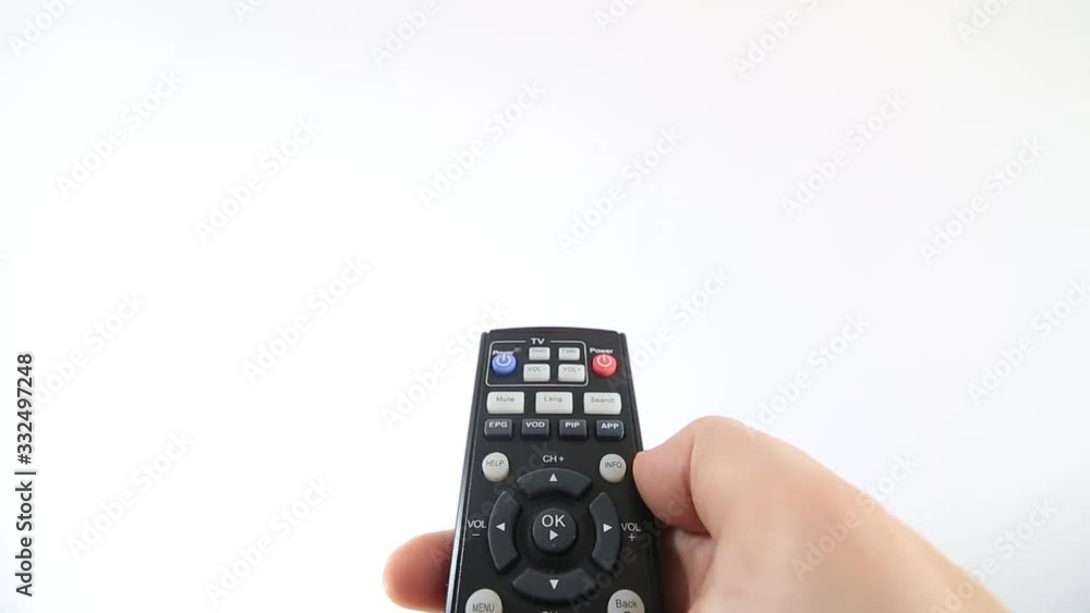 Turning on a TV with a remote control Turning on a TV with a remote control