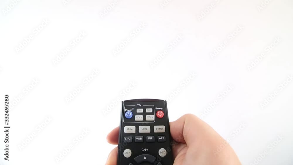 Turning on a TV with a remote control Turning on a TV with a remote control