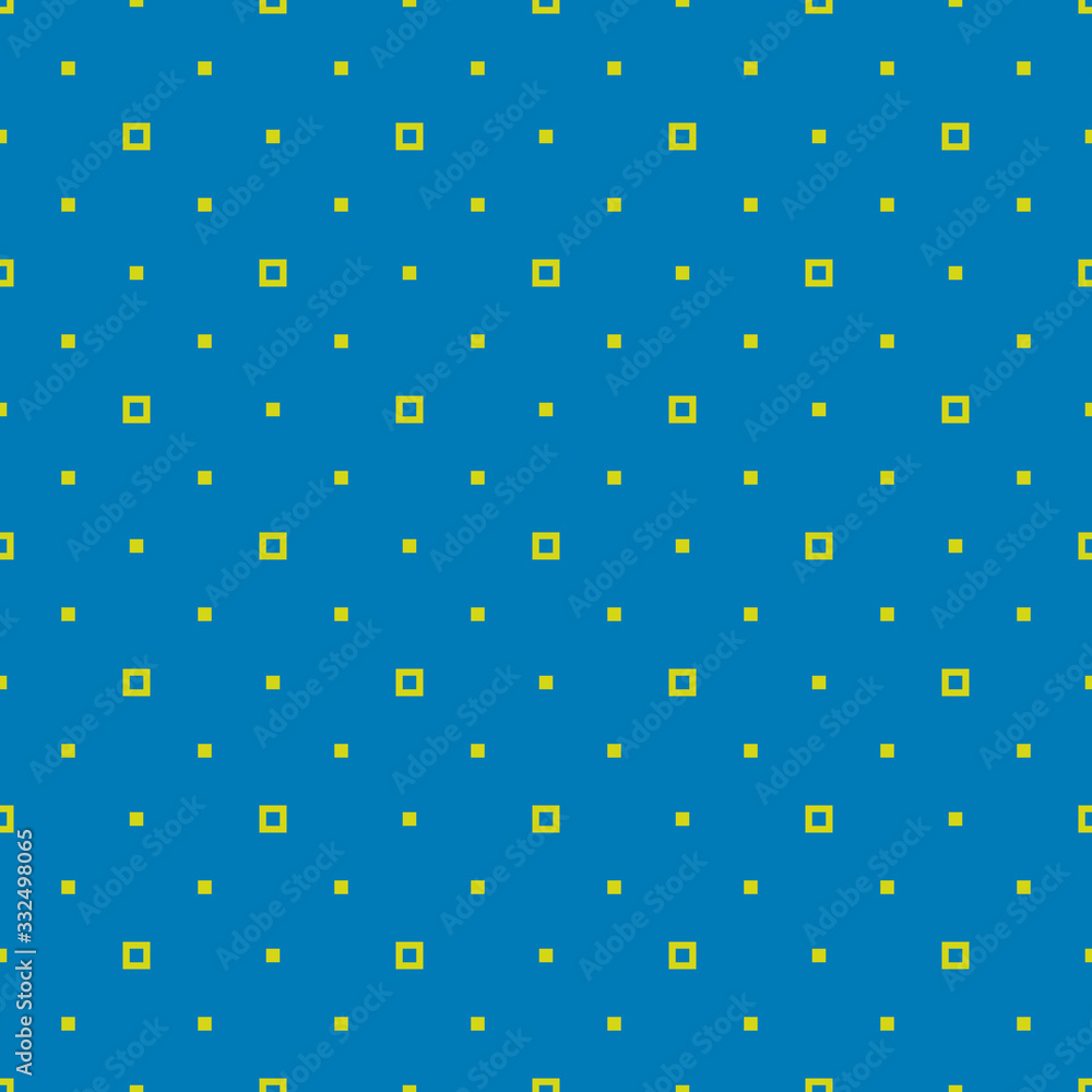 Simple minimalist geometric seamless pattern with small squares, tiny dots, pixels. Vector abstract background in bright blue and green color. Subtle minimal texture. Repeat design for decor, covers Simple minimalist geometric seamless pattern with small squares, tiny dots, pixels. Vector abstract background in bright blue and green color. Subtle minimal texture. Repeat design for decor, covers