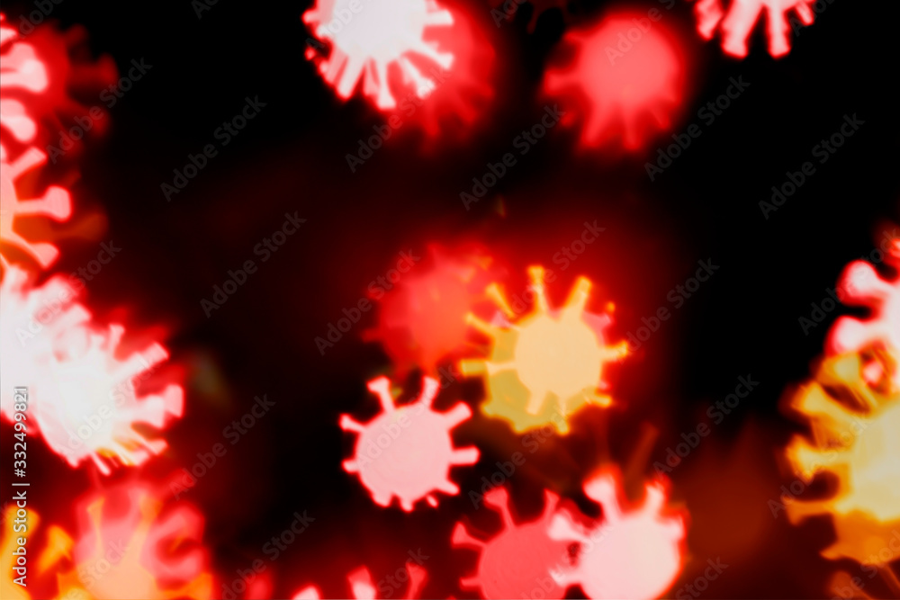 virus like blurry bokeh lights